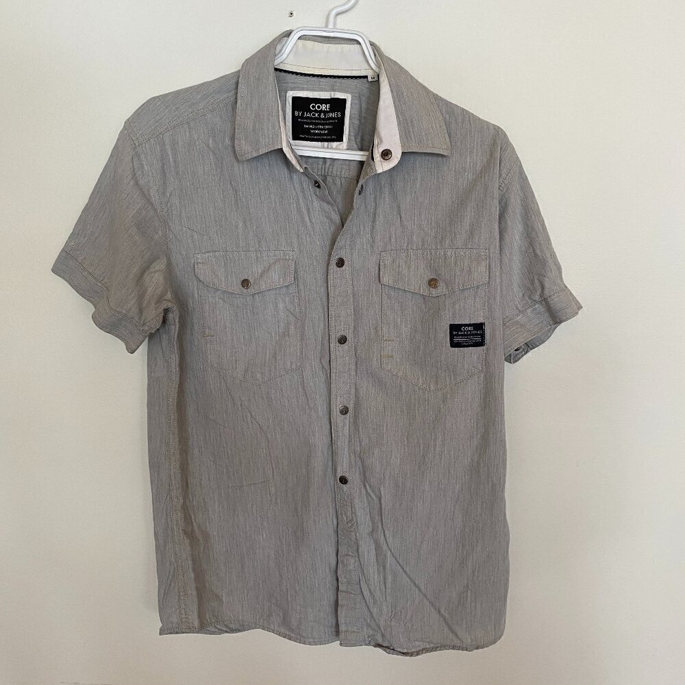 Men's Core by Jack Jones Button Down Short Sleeve Shirt